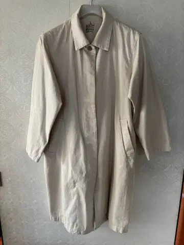 무인양품 코트 아이보리 면 혼방 여성용 M