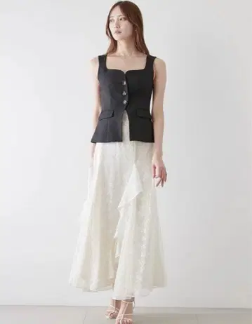 SNIDEL 프릴 레이스 스커트 1 (m 사이즈) 화이트