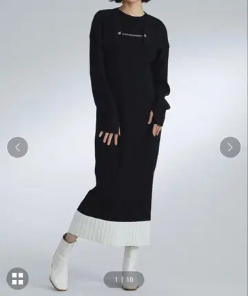 [ UNITED TOKYO ] 볼레로 세트 니트 원피스 블랙