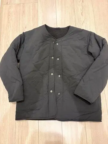 유나이티드 애로우즈 블랙 리버서블 자켓 플리스 안감