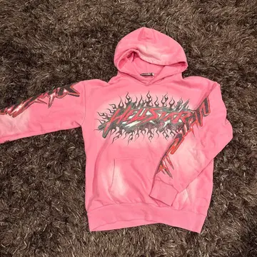 HELLSTAR 핑크 후드티 사이즈 S 가격 인하