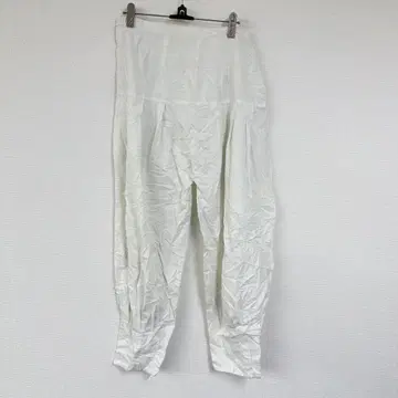 캐주얼 팬츠 [ F ] 화이트 허리 지퍼 무지 심플