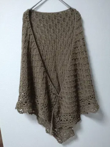 새상품 사만사 모스모스 니트 스톨 레이스 편직