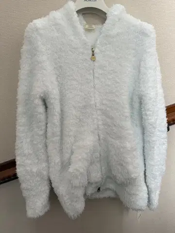 플리스 민트 컬러 룸웨어 후드티