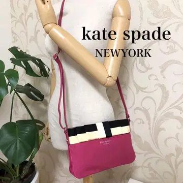 [ 양호 ] 케이트 스페이드 숄더백 리본 경량 핑크