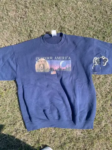 아웃도어 미국 스웨트 셔츠 네이비