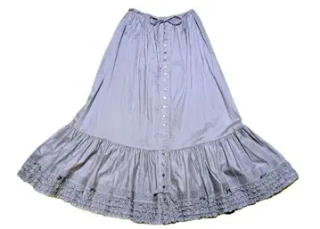 론 밑단 피코 프릴 프론트 오픈 스커트 페치 스커트