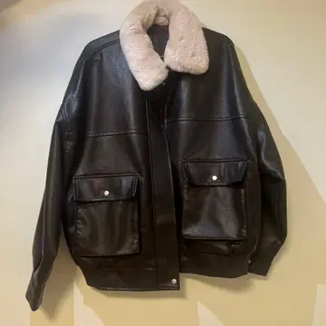 다크 브라운 2way 가죽 자켓 퍼 포함