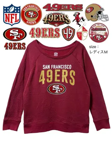 NFL 샌프란시스코 포티나이너스 여성 M 팥색 USA 구제 의류
