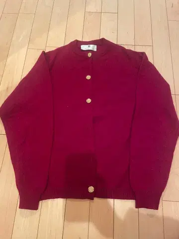 BALLANTYNE 버건디 긴팔 가디건