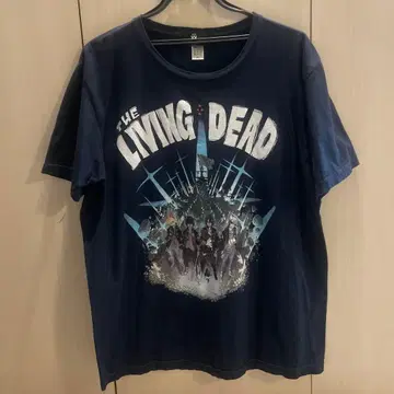 [레어] BUMP/LIVING DEAD 밴딩 T 네이비 XL 사이즈
