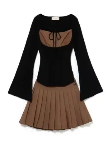 andmary Gisele knit set up brown S