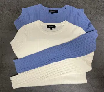 UNTITLED 리브 니트 긴팔 2색 세트