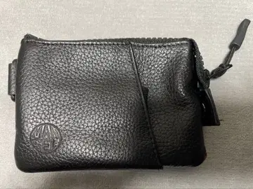 천연 가죽 미니 지갑 블랙