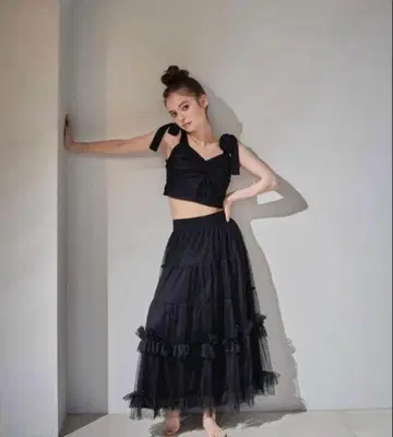 'Ballerina' 리본 튤 스커트 (스커트만)