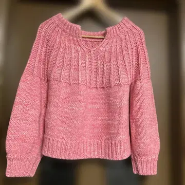더블 스탠다드 클로징 핑크 니트 스웨터