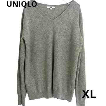 유니클로 캐시미어 100% 스웨터 라이트 그레이 XL 루즈핏