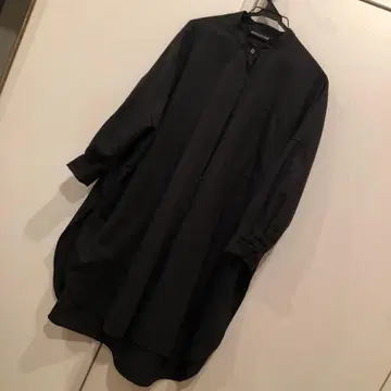 미즈이로 ind 블랙 롱 셔츠