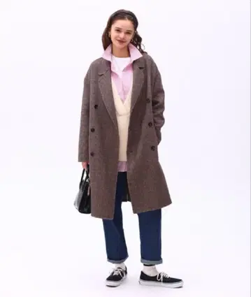 [ CLUEL 게재 ] sara&cake 체스터 코트 브라운