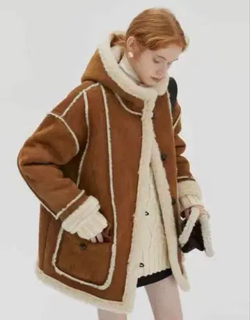 Fano Studios 보아 컬러 페이크 무스탕 자켓