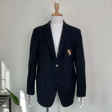 60s 스쿨 자켓 블랙 빈티지 구제 의류 블레이저 멜톤