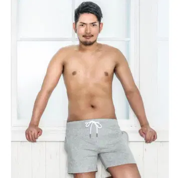 그레이 100% 코튼 숏팬츠