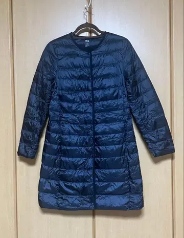 유니클로 울트라 라이트 다운 롱 자켓 블랙 M