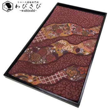 후쿠로 오비 츠지가하나 직조 무늬 홍새우색 O-1971