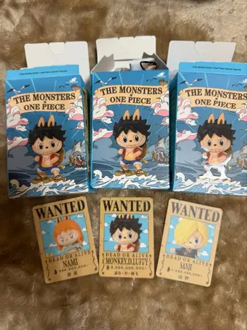 [정품] 3점 POPMART ONE PIECE x LABUBU 피규어