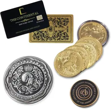 새상품 존 윅 컬렉터즈 굿즈 4종 세트 피의 맹세 금화 호텔 키