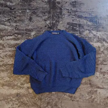 DAVID TAYLOR 아크릴 니트 스웨터 블루 L USA제 4769