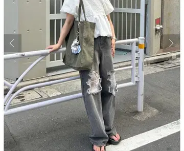 Kastane 레이스 데님 팬츠