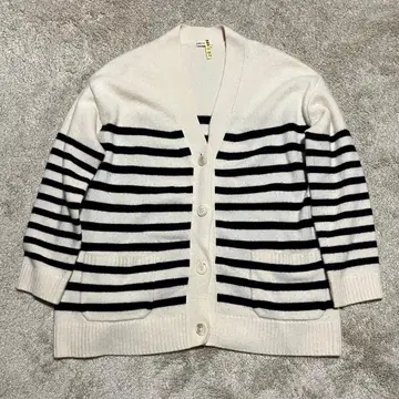 DRESSTERIOR 도레스테리아 보더 니트 가디건 36