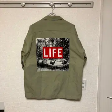 ZARA & LIFE 콜라보 밀리터리 셔츠 자켓 덕 원단