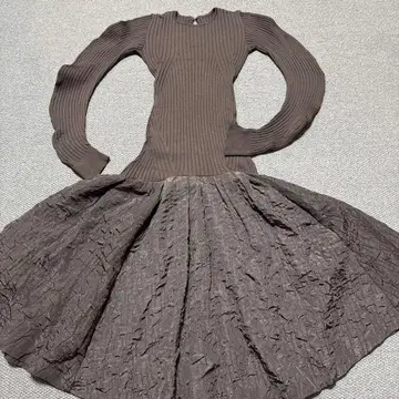 프라이아이디 리브 니트 브라운 니트 원피스 송년회 파티 여성용