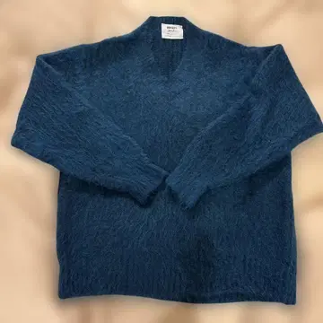 WHIM GAZETTE 모헤어 니트 스웨터 F 다크 블루