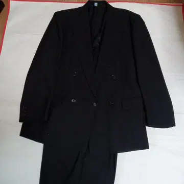 블랙 포멀 더블 브레스트 수트