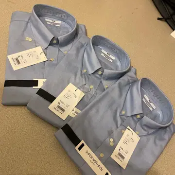 슬림핏 라이트 블루 와이셔츠 XL UNIQLO 새상품 3개 묶음