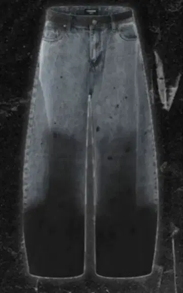 다크 그레이 와이드 데님 팬츠