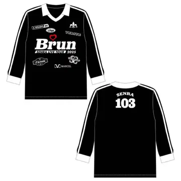 우라시마사카타센 센라 원맨 센완 Brun 롱 티셔츠 블랙