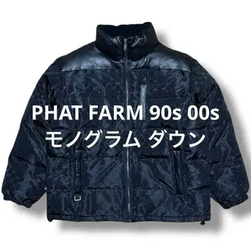 phat farm 90s 00s 모노그램 올 패턴 다운