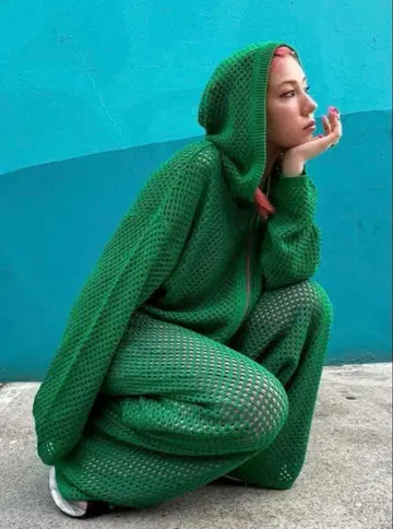 RE. 아르이도트 메쉬 셋업 그린 사이즈 1 나카 리이사