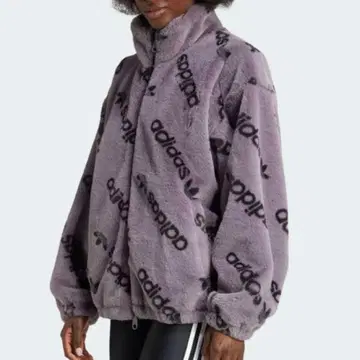 새상품급 adidas originals 토널 올 패턴 프린트 퍼 자켓