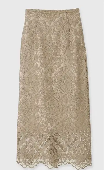 [ anuans 택 포함 미사용 새상품 ] 베이지 레이스 타이트 스커트