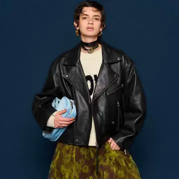 MAISON SPECIAL 가죽 라이더 자켓