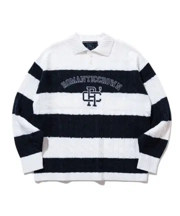 ROMANTICCROWN 케이블 니트 피케 셔츠