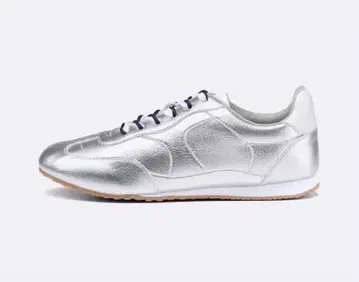 지유 새상품 실버 더블 슈레이스 플랫 스니커즈 XL