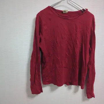 해외 구제 의류 1점 L.L.Bean 여성용 긴팔 T셔츠 레드