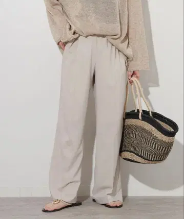 트로 개더 턱 팬츠