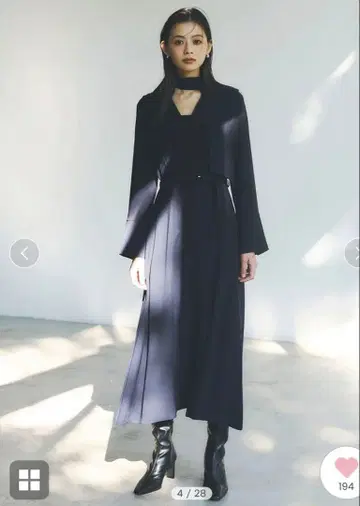 아뉴앙스 더블 새틴 클래시컬 원피스 사이즈 0